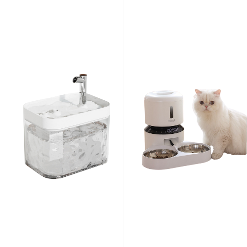Capsule Feeder + Water Fountain Bundle