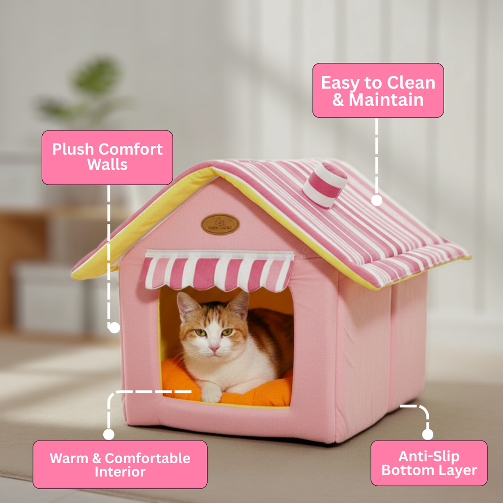 Striped Pet Bed House