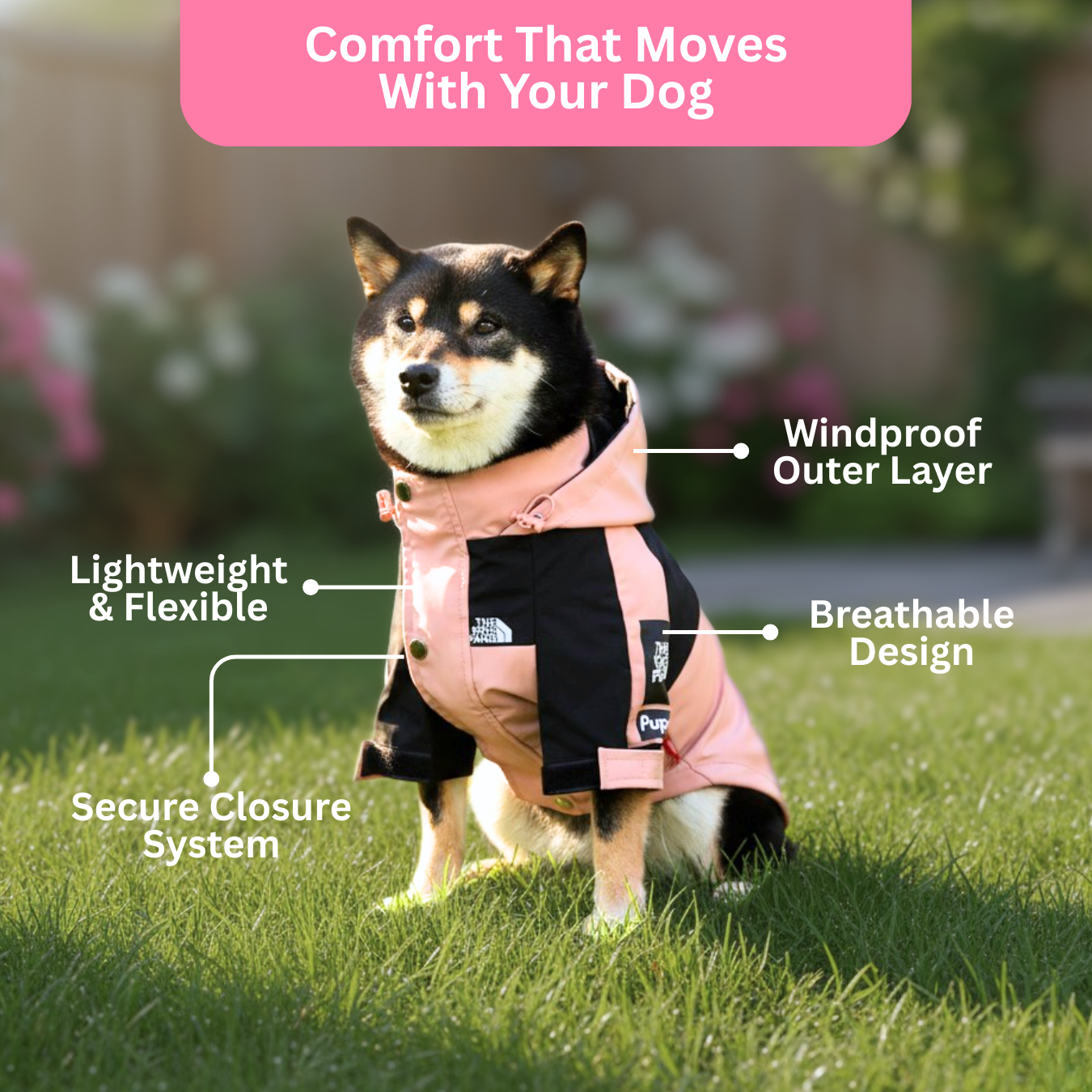 Windproof Rainproof Dog Jacket