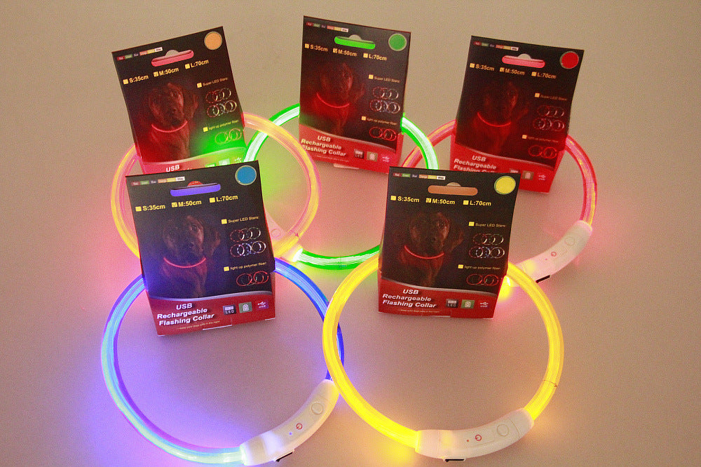 Rechargeable LED Flashing Pet Collar