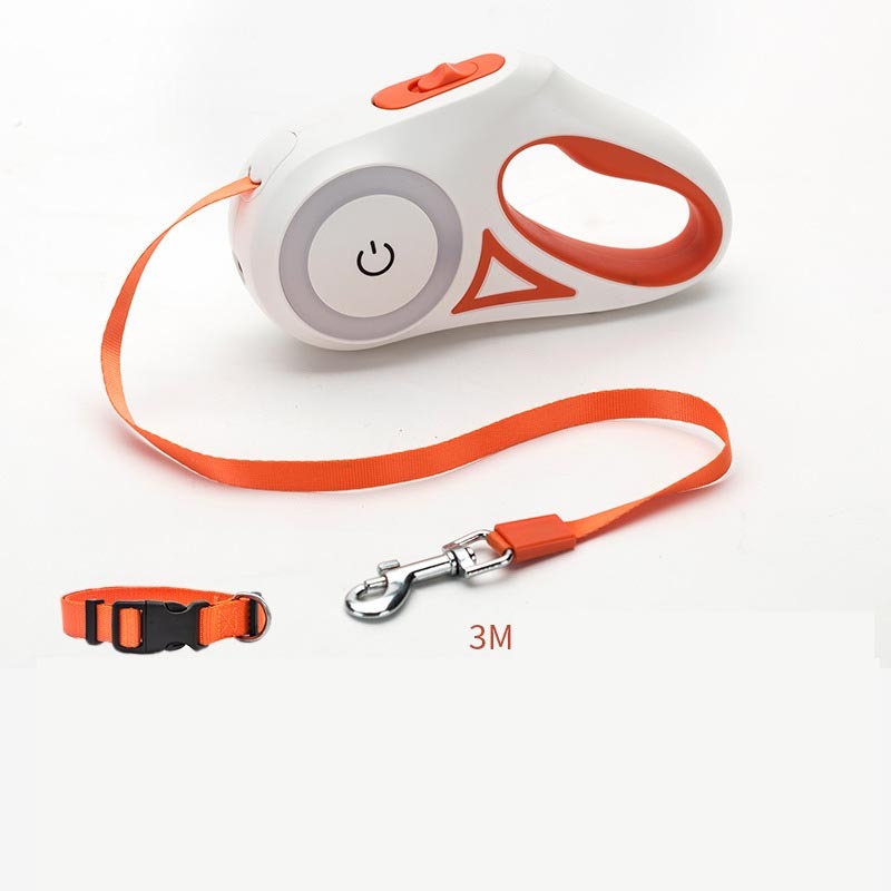 Retractable Leash with Dog Collar
