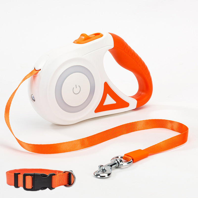 Retractable Leash with Dog Collar